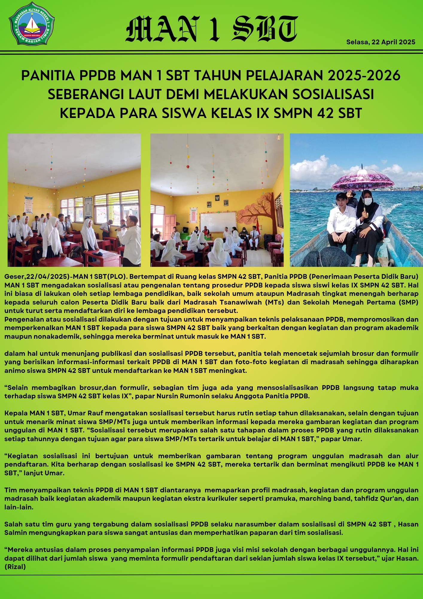 Sosialisasi PPDB tahun pelajaran 2025-2026