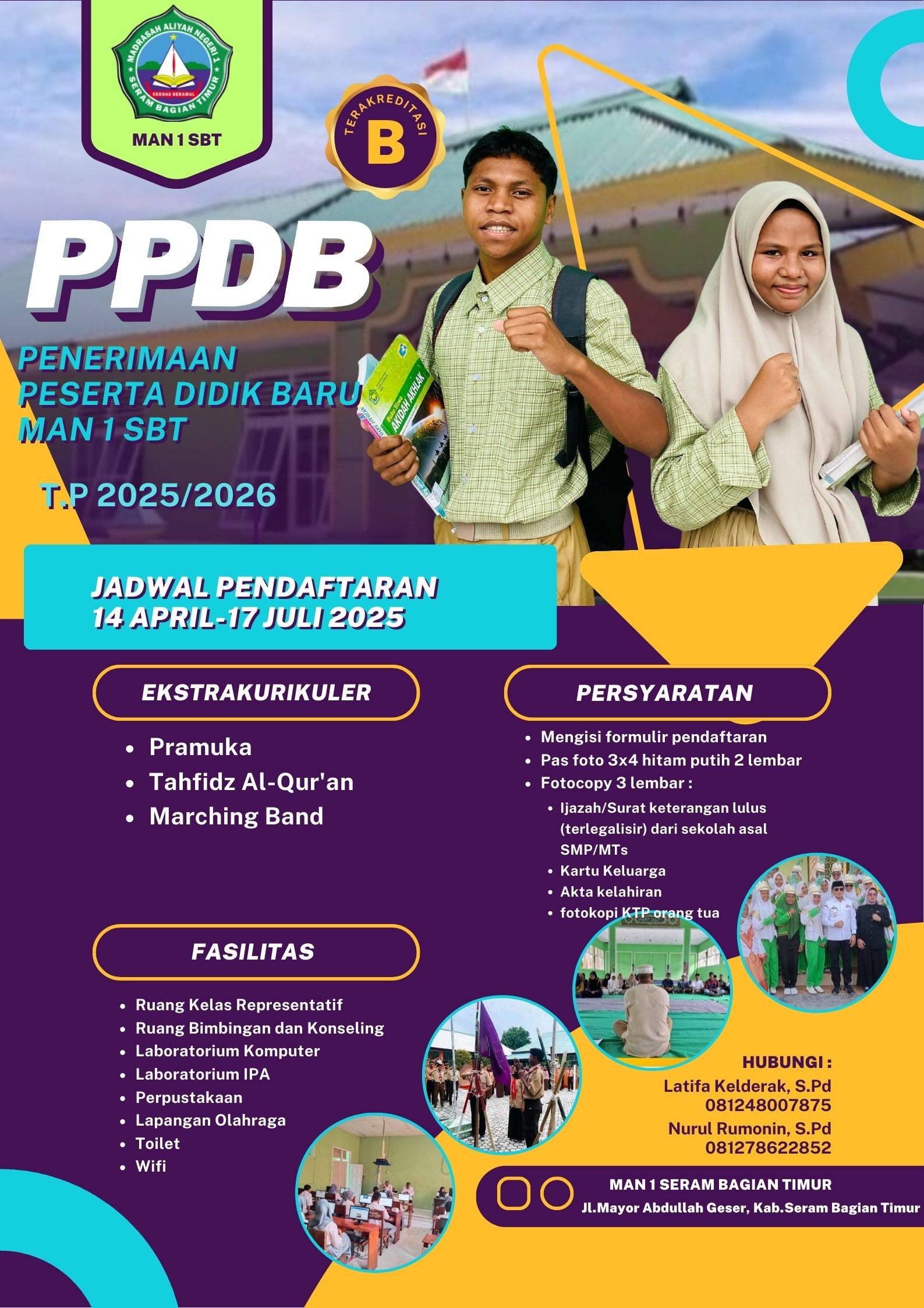 Poster PPDB man 1 sbt tahun pelajaran 2025/2026
