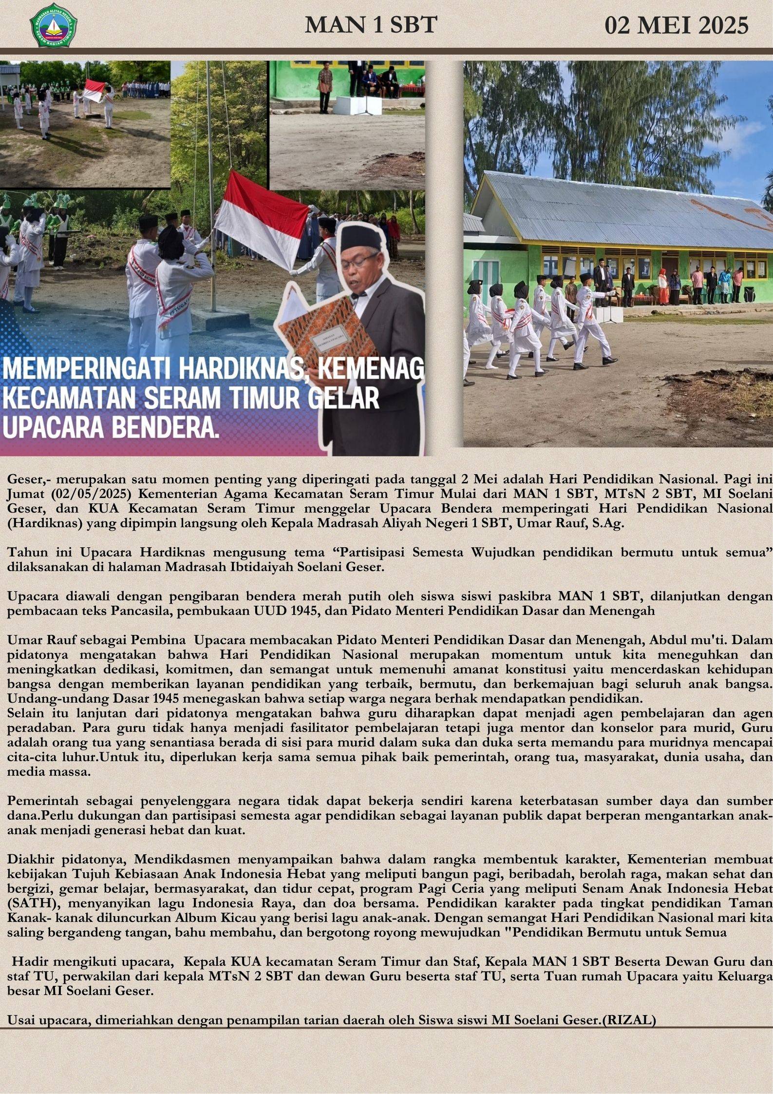 Upacara hardiknas 2025