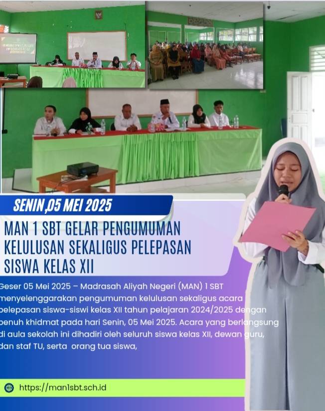 Acara pengumuman kelulusan sekaligus pelepasan siswa kelas 12